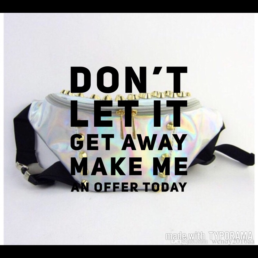 Silver iridescent fanny pack